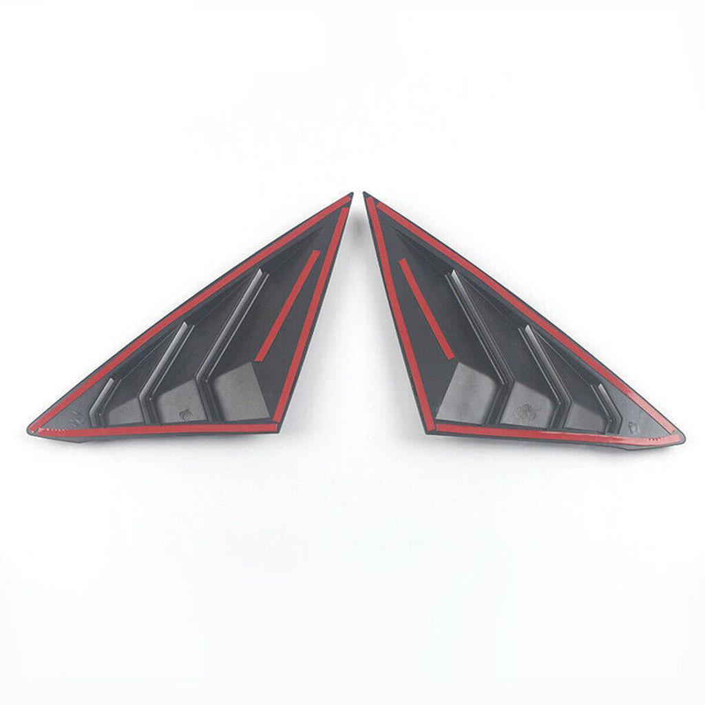 For Honda Civic 11th Gen Sedan 2025 Car Rear Louver Window Side Shutter Cover Trim Sticker Vent Scoop ABS Carbon Fiber Black