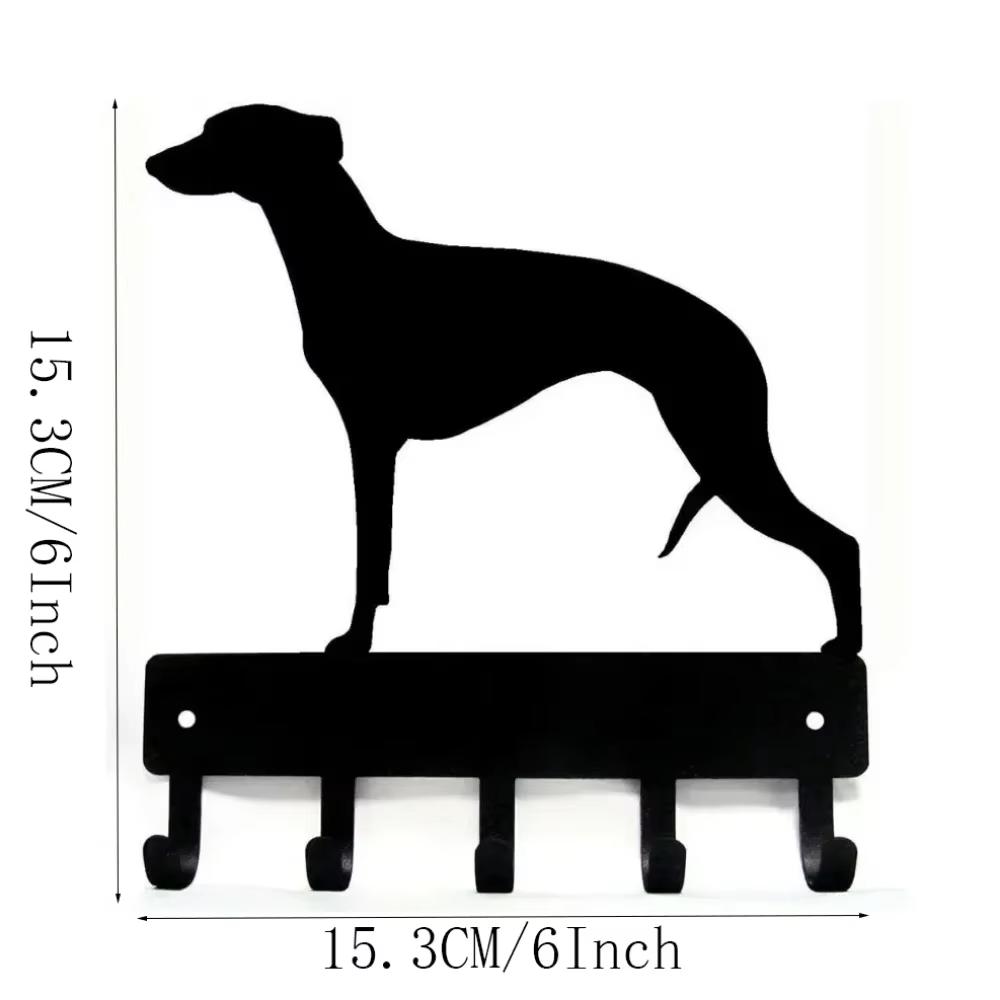 

Держатель для ключей в виде собаки-уиппета, шестидюймовый металлический настенный художественный крючок, настенный художественный крючок для ключей в виде собаки-уиппета, шестидюймовый металлический крючок для ключей. светло-серый