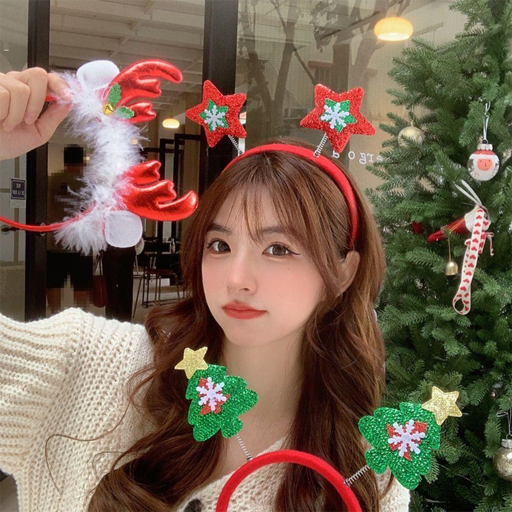 

Заколка Санта-Клаус обруч для волос Рождественский ободок для волос Украшение Рождественская повязка на голову для вечеринки