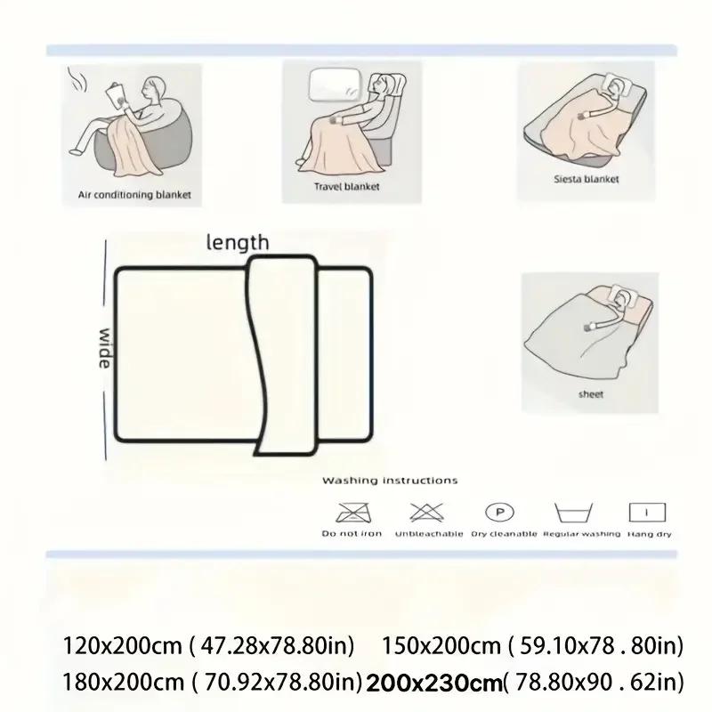 Light luxury Multifunctional Solid Color Rabbit Velvet Blanket Winter Thick Warm Flannel Used For Bedroom Living Room Blanket