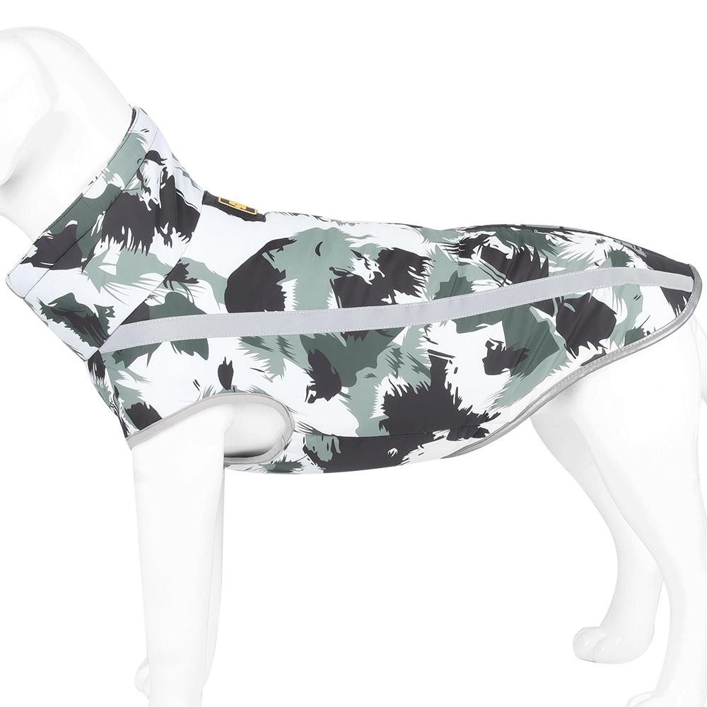 Veste d'hiver imperméable rembourrée pour chien, treillis Doodle bleu, garde au chaud, réflexion nocturne, manteau en coton pour animaux de compagnie, vêtements, fournitures pour animaux de compagnie