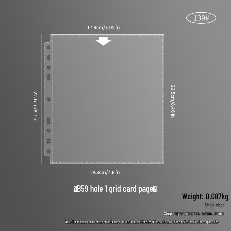 A4/A5 HD Transparent 4-Pocket Refill Pages for Star Cards - Thickened Inserts for 3-Inch Photo Card Albums