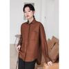 Women's 2025 Fall/Winter Long Sleeve Linen Shirt - Elegant Commuter Layering Top