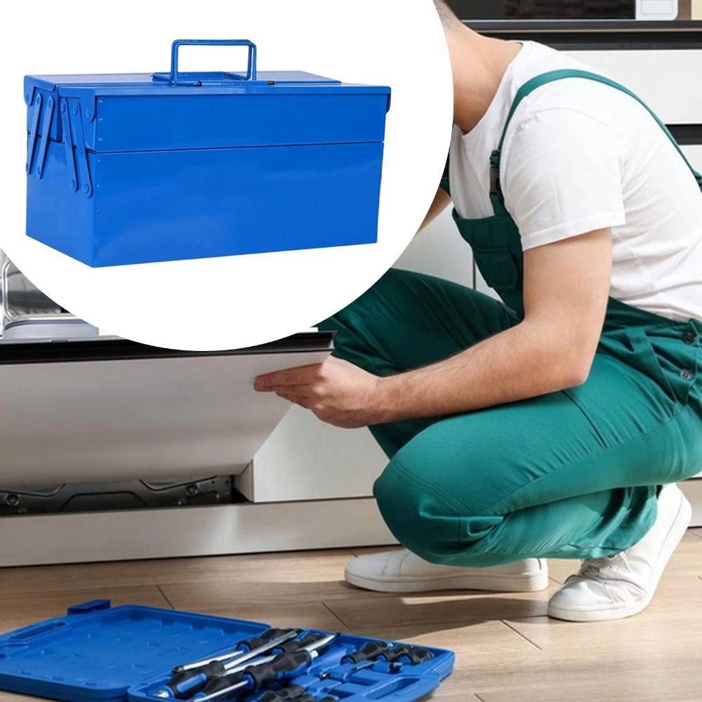Large Tool Box Metal Storage Tools Box Lightweight Hardware Storage  Electrician Repair