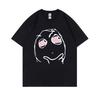 RAGE GUY Funny Meme T Shirt Manga Troll Face Be Me Pensive Red Eyes High Reaction Face T-Shirt Men Women Cotton Oversized Tshirt