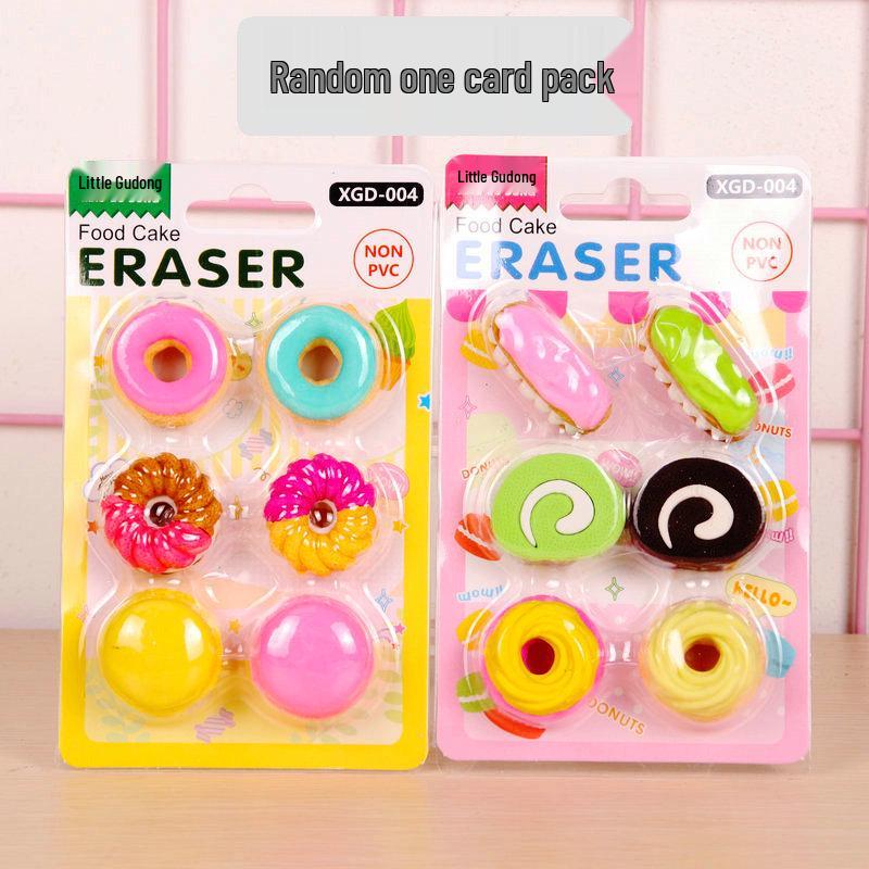 Adorable Cartoon Mini Eraser Set for Students – Perfect Back-to-School Gift