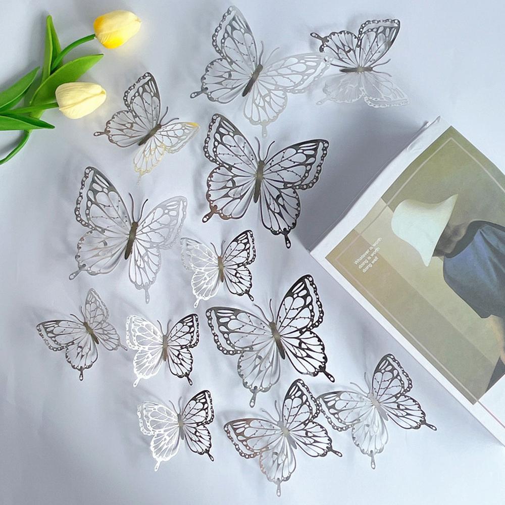 

12pcs Hollow Wave Point Butterfly Cake Topper for Valentine s Day Wedding Birthday Party DIY Cake Decoration Supplies 12pcs