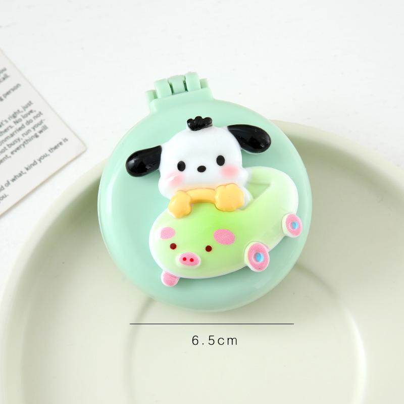 Cute Cartoon Folding Massage Comb for Girls - Portable Round Air Cushion Design