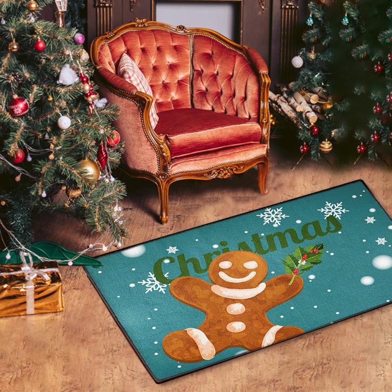 Creative Christmas Floor Mat for Washing the Front Yard Path Floor Mat, Entryway Wall Rug for Home Decoration