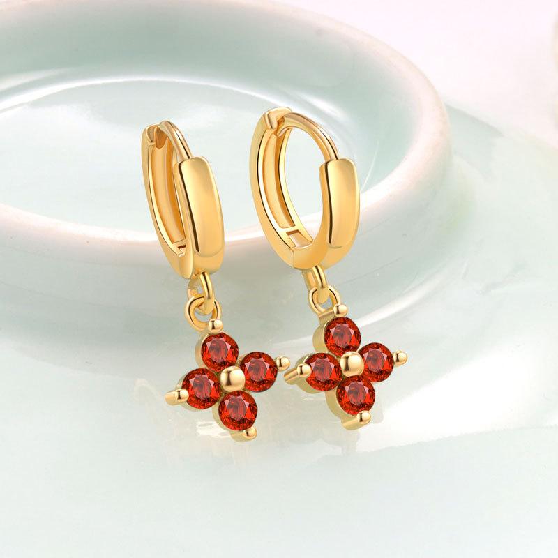 Trendy Geometric Floral Zircon Ear Cuffs Multi Cubic Zirconia Elegant Earrings For Women Fashion Jewelry