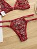 Sexy 3D Embroidered Floral Bra and Panty Set - Erotic Lingerie 2049