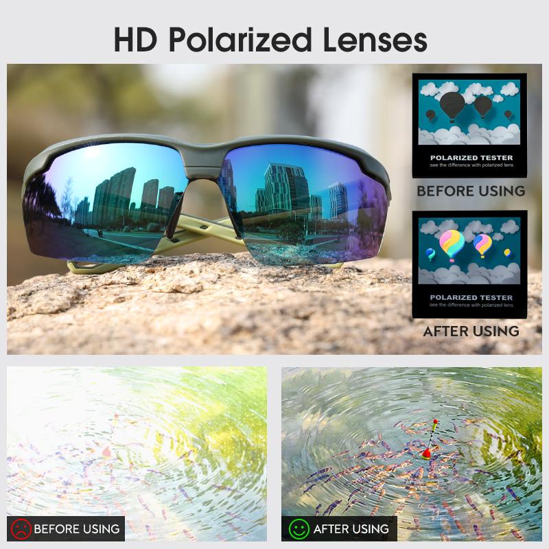 Polarized Fishing Sunglasses Cycling Glasses MTB Goggles UV400 Outdoor Camping Eyewear Man Sports Bicycle Running Glasses
