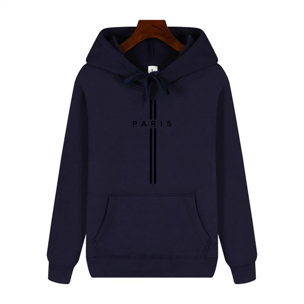 Simple Personality Printed Autumn and Winter Comfort Plus Cashmere Men's High Quality Casual Fashion Warm Street Hoodie