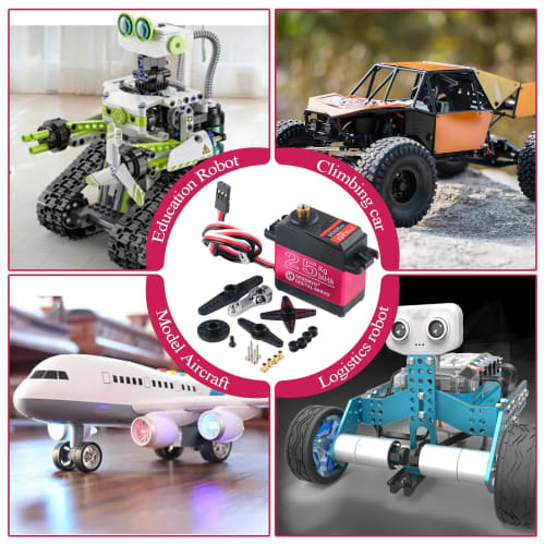 Set of 2 DS3225 Waterproof 25KG Digital Servo, Full Metal Digital Steering Servo with 25T Servo Arm, 270 Rotation for RC Cars