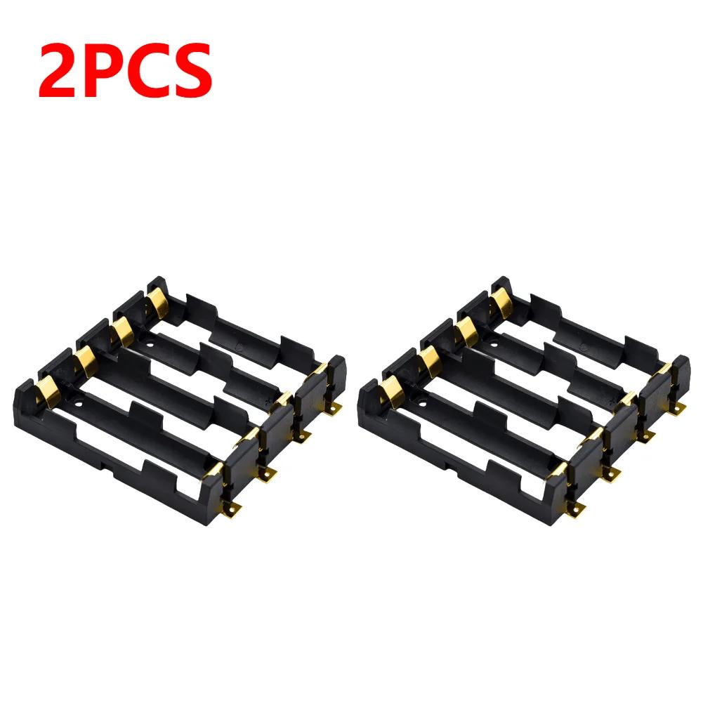 1-10pcs 18650 SMT Battery Holder 18650 SMD Battery Box With Bronze Pins Rechargeable Battery Holder Clip Storage Case Power Bank