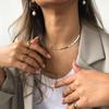 2021 High Quality Clavicle Blade Statement Women Gold Silver Color Stainless Steel Snake Choker Necklace Chain