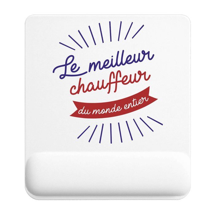 Tapis de souris - PLANETEE - Chauffeur Meilleur monde - 22x18 cm - 3 mm - Impression sublimation HD