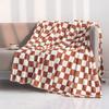 Checker Board Lattice Throw Blanket, Blue, Yellow, Green Pattern for Kids, Boys, Girls, Bed, Couch, Sofa, Soft, Birthday Gift