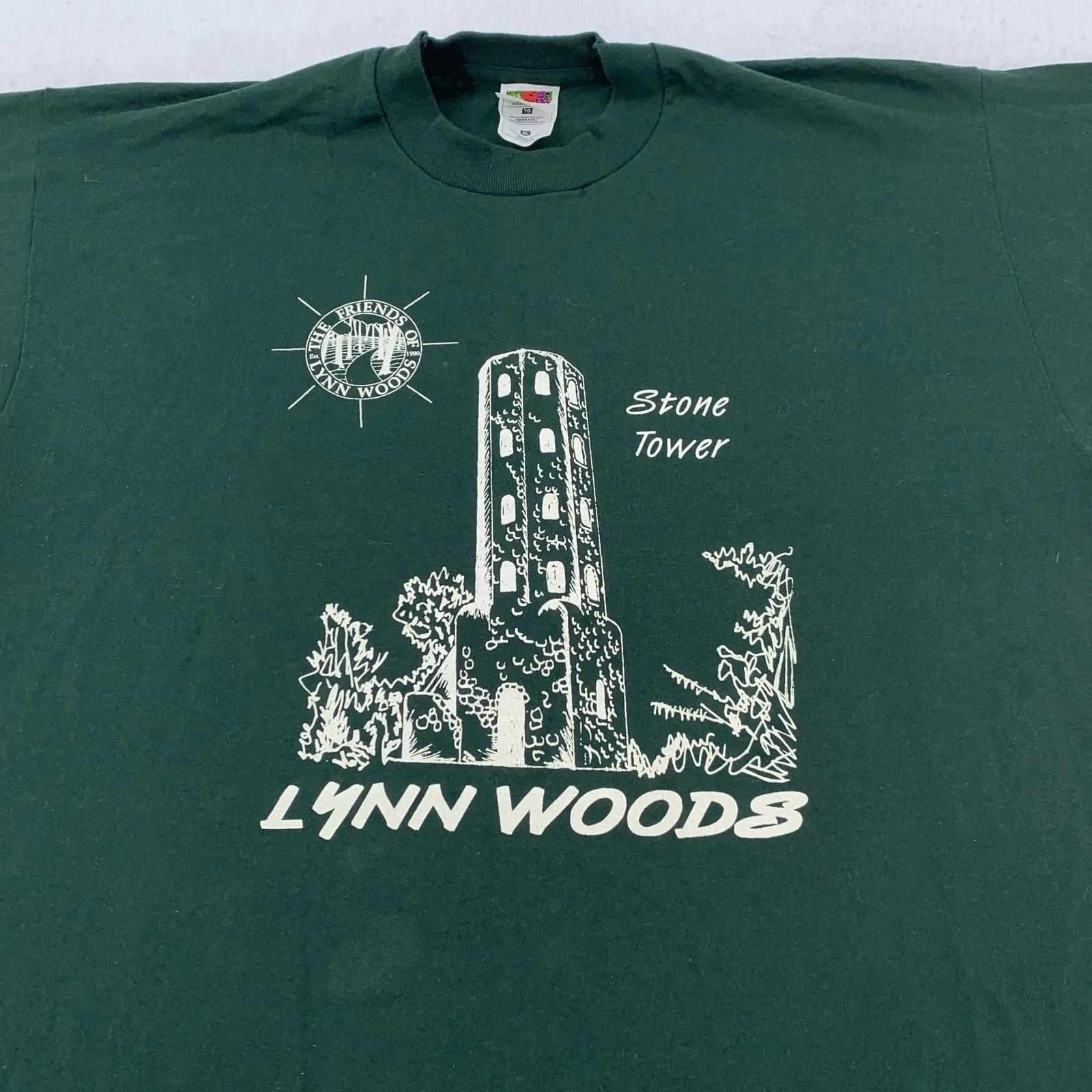 

Vintage Lynn Woods Stone Tower Shirt Mens XL Massachusetts Graphic Tee 90s USA 3XL
