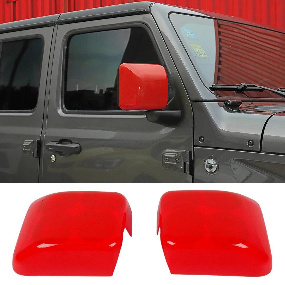 Right Left Side Door Mirror Rearview Cover for Jeep Wrangler JL Gladiator JT 2018    2022 Car Exterior Accessories
