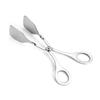 430 Stainless Steel Widened Flat Salad Tongs - 3-Pack