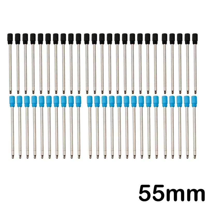 50/10/5 Stück Metall Kugelschreiber Minen Schwarz Blau Stift Minen 55mm Stift Nachfüllpackungen Geschenke Schulbürobedarf Schreibwaren