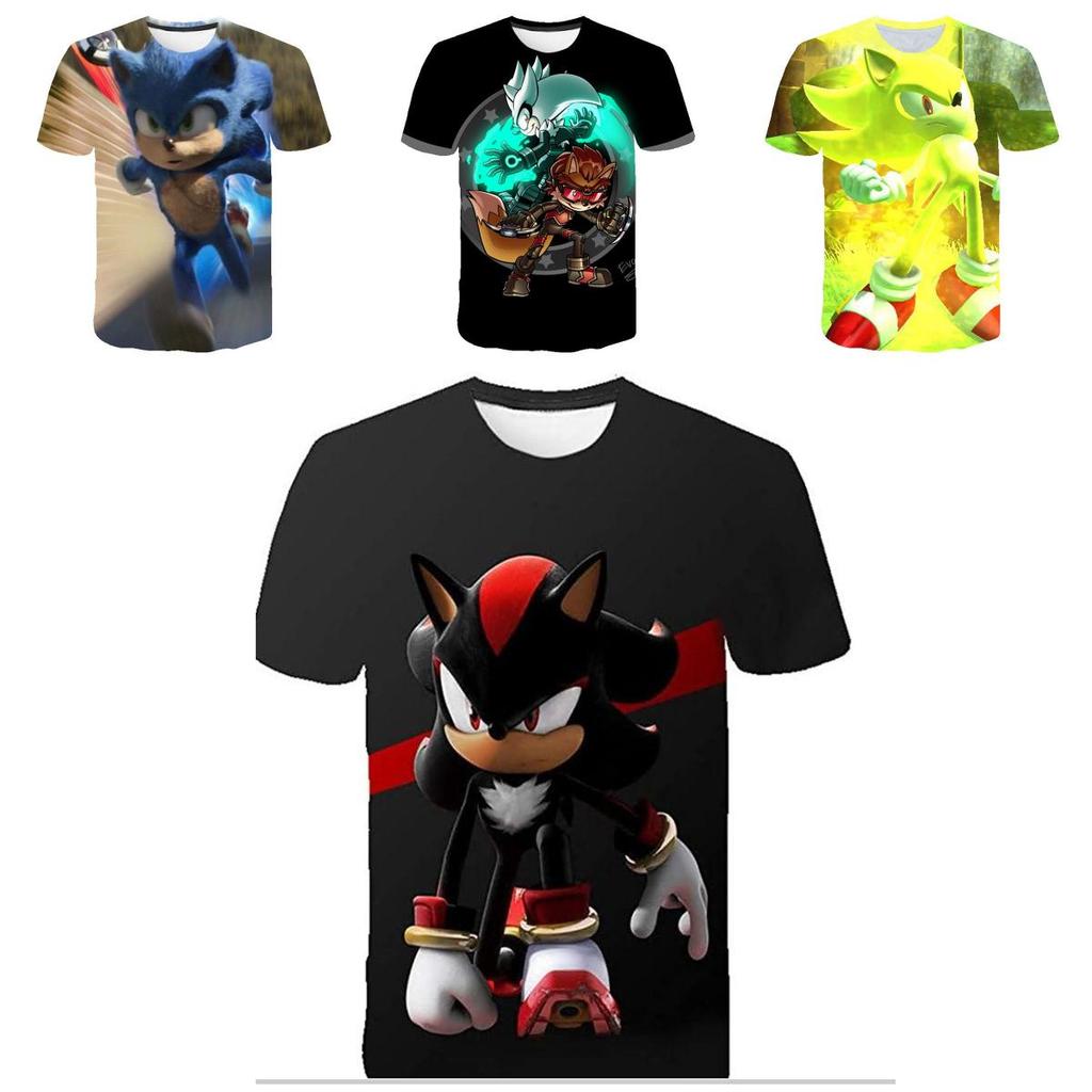Vibrant Sonic The Hedgehog Printed T-shirt For Kids With Short Sleeves And Comfort Fit
