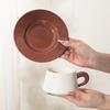 Creative Contrast Color Macron Ceramic Coffee Cup Saucer Set Hotel Restaurant Household Coffee Cup Tea Cup Breakfast Cup Saucer