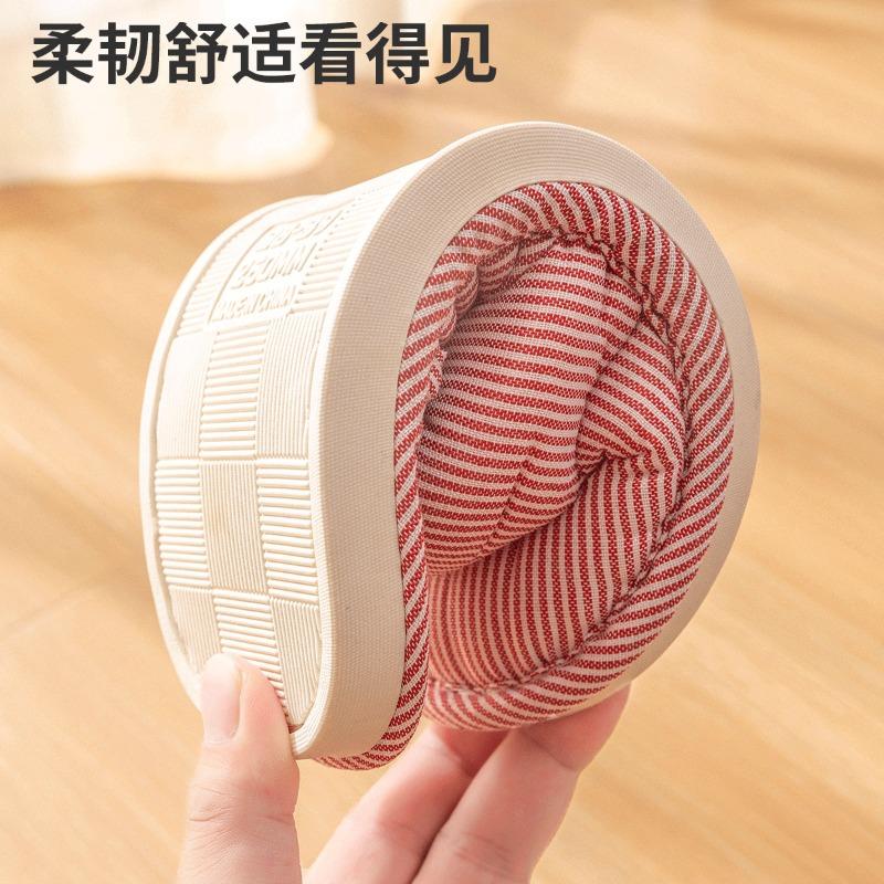 Cotton Slippers Women's Four-season Indoor Home Leisure Non-slip Couple Home New Non-slip Spring and Autumn Cotton and Linen Slippers Men