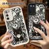 Phone Case: 2D Flat Samsung Galaxy A34 A35 M05 M06 S20 S22 S21 FE Plus 5G Protective Case, Black and White Kitty, Christmas and Halloween Gift