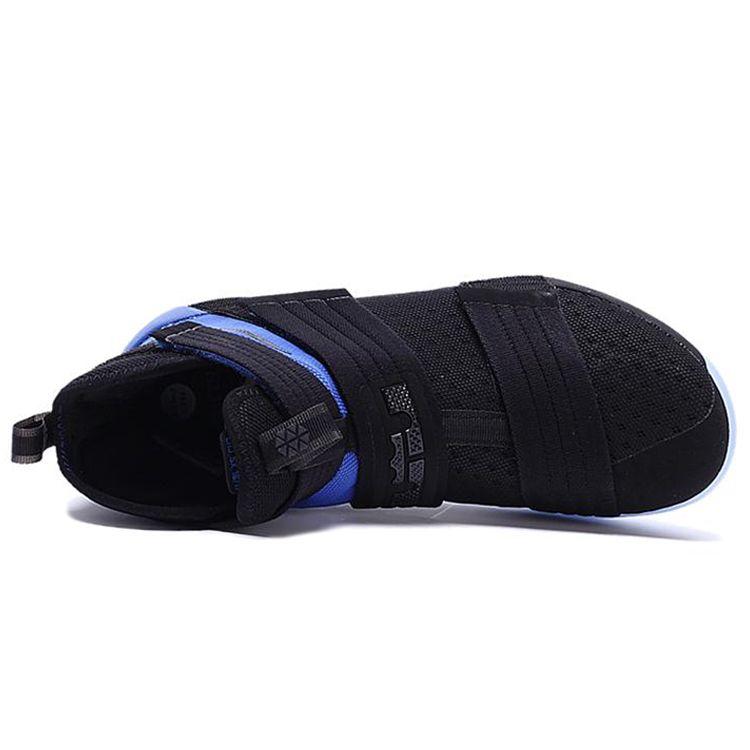 Nike Zoom Soldier 10 LeBron James Basketball Shoes Men Sneakers Black Blue 852419-004