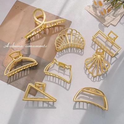 Mode Damen Haarspangen Badekrabbe Koreanische Metall Geometrische Haarnadeln Haarspange Kopfschmuck für Mädchen Mode Haaraccessoires Geschenk