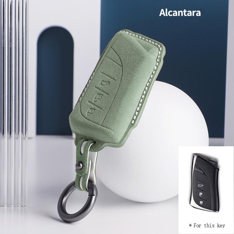 New Suede Key Case Car Key Cover Shell For For Lexus ES NX GS RX UX250 UX260 ES350 LC500 3/4 Button Remote Key Holder Keychain