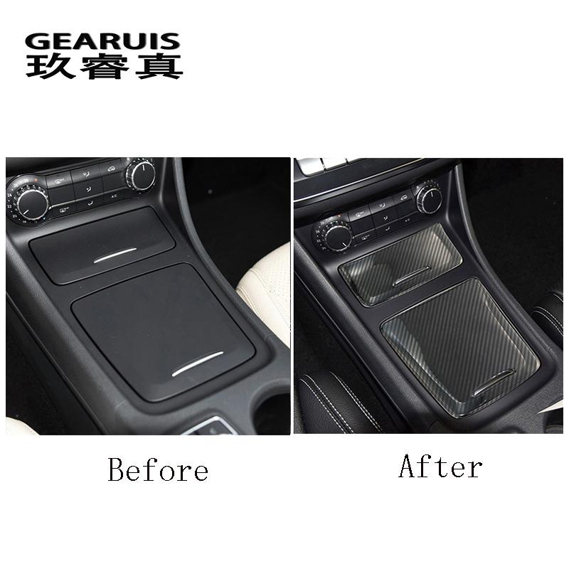 Διακοσμητικά αυτοκόλλητα πάνελ από ανθρακονήματα Κεντρικής κονσόλας Styling Car Box για Mercedes Benz CLA GLA A Class W117 W176