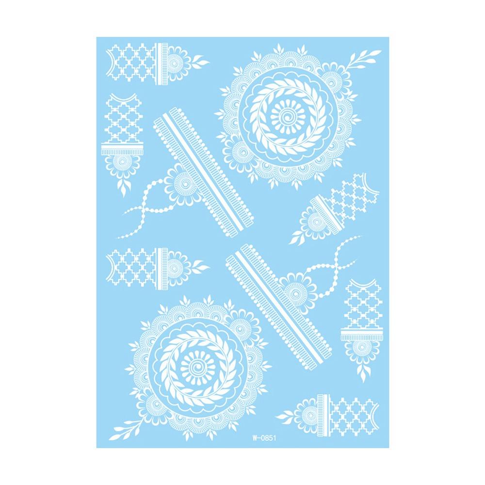 Falsches Henna Temporäres Tattoo Wasserübertragungs-Abziehbilder Körperkunst-Aufkleber Finger Hand Beine Arm