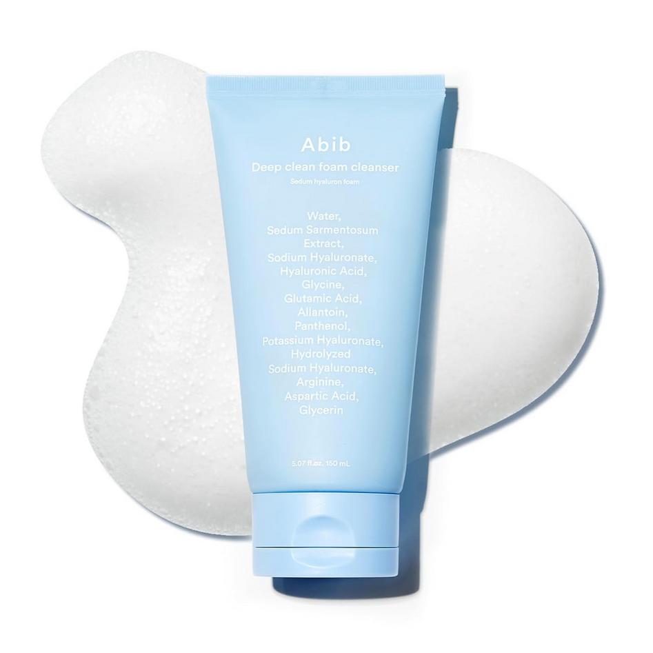 Abib Acne foam cleanser Heartleaf foam/ Deep Clean Foam Cleanser Sedum Hyaluron Foam 150ml/ Moisturizing, Korean Cosmetics, Kbeauty