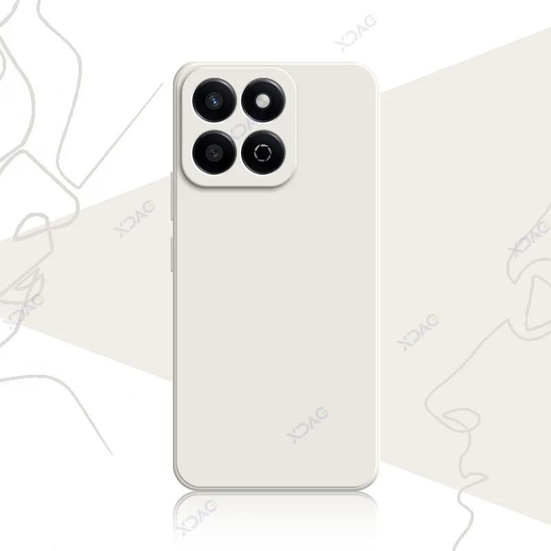 Luxury Square Liquid Silicone Cases for Honor 200 Smart 5G 360 Soft Phone Back Covers Honor200Smart Full Protective Bag