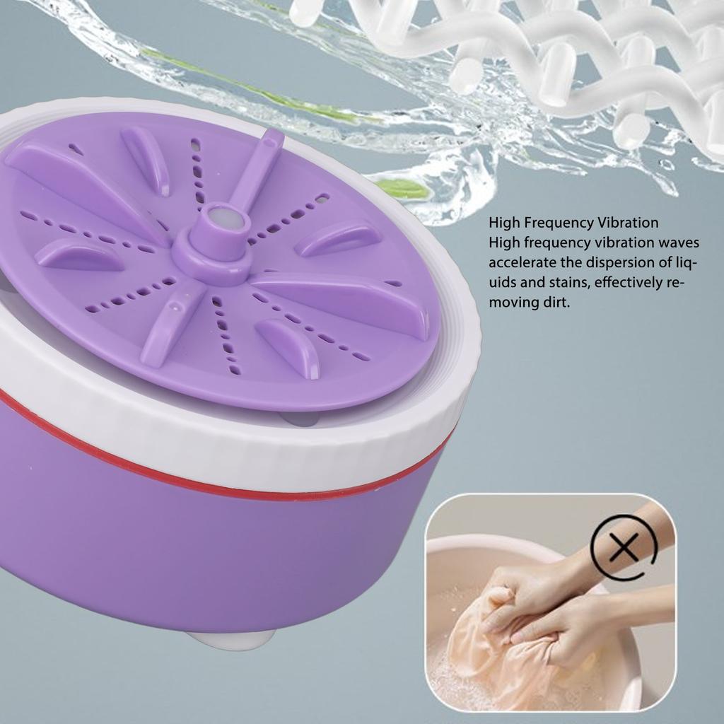 Mini Turbo Waschmaschine Zeitgesteuert Einstellbar Multifunktion USB Betrieben Tragbare Mini Turbo Waschmaschine für Kleine Kleidung Geschirrspülen