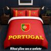 Portugal national football team Design Bed Bedding Set 1 Duvet Cover + 2 Pillowcases Soft Breathable Household Bed Linens