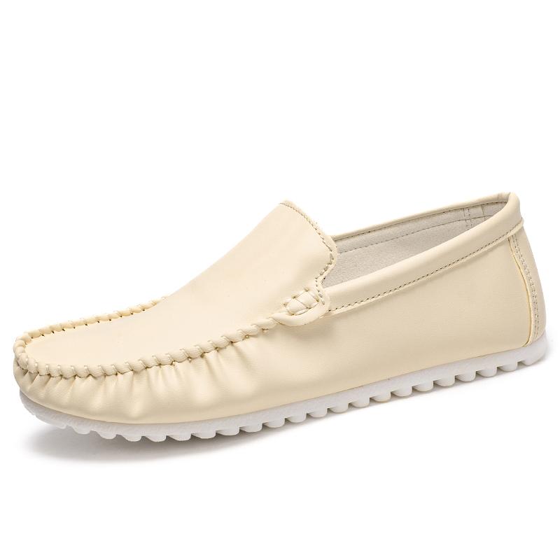

2025 Летние Классические Пенни-лоферы Мужские Туфли-лодочки Легкие Мужские Мокасины Кожаные Слипоны На Плоской Подошве Роскошные Повседневные Туфли для Вождения 38