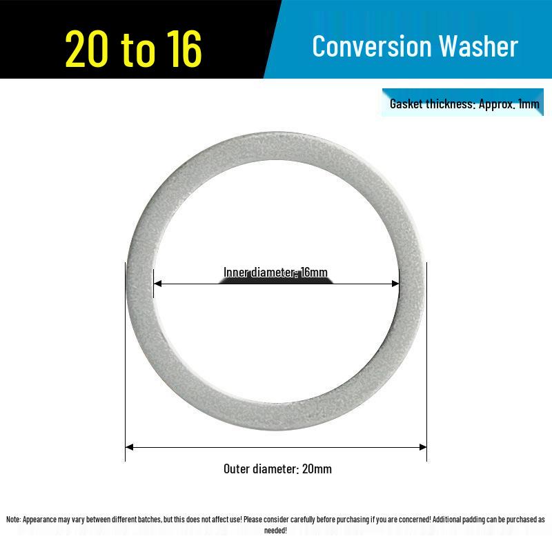 Jianhui Angle Grinder Reducer Ring: Saw Blade Inner Hole Gasket 22.2 To 16 Mm Pressure Plate Accessory.