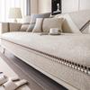 Cotton and Linen Sofa Cover Four Seasons Universal Sofa Pad Solid Color Sofa Mat for Living Room Anti-Slip Couch Cushion Home