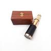 6" Brass Telescope with Wooden Box Vintage Mini Handheld Spyglass Nautical Marine Small Brass Pirate Navigation Collectible Pocket Spy Glass Ship