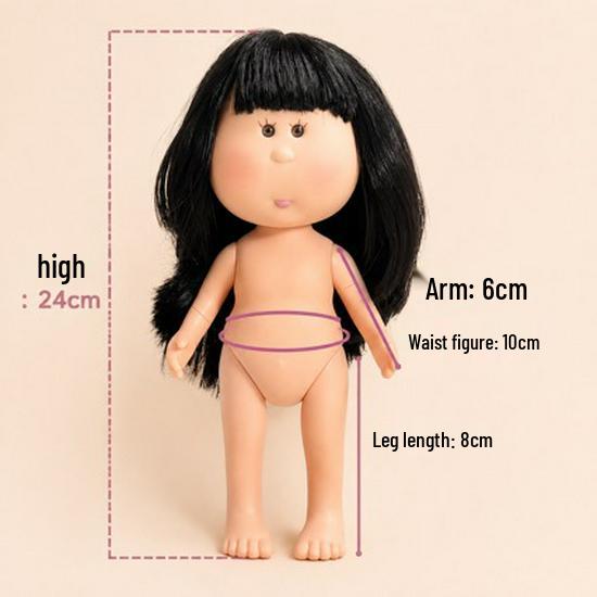 24CM Mia Potato Doll Set: Customizable Handmade Girl DIY Naked Doll