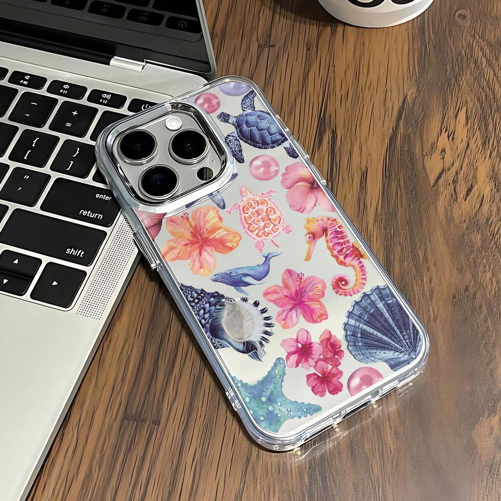 

Summer Marine life Phone Case for Samsung Galaxy S25 S24 S23 S22 S21 S20 Note20 FE Ultra Edge Plus 4G 5G Transparent Soft Cover Samsung S9 Plus