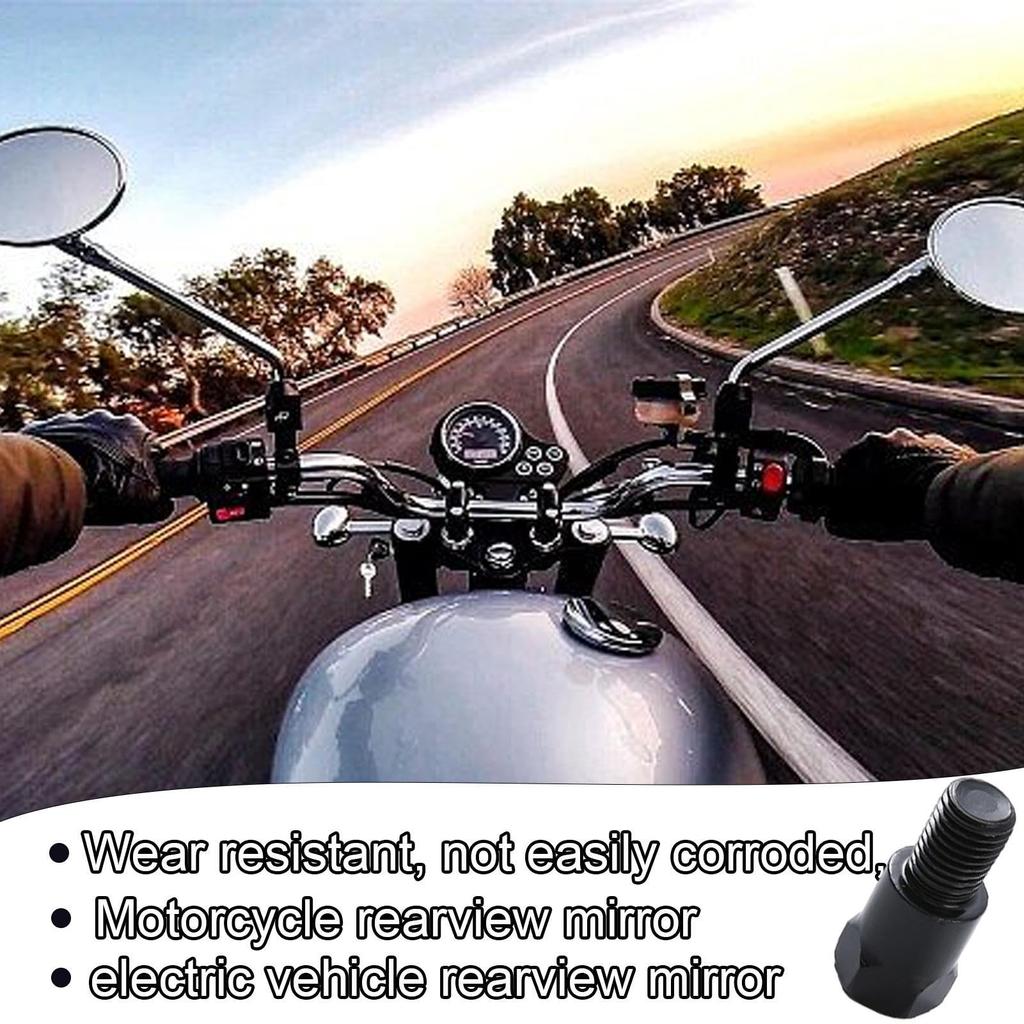 Gevrkjenp 10mm Mirror Adapter, Adjusting Screw Motorcycle Mirror Mount Diameter Converter | Motorcycle Rearview