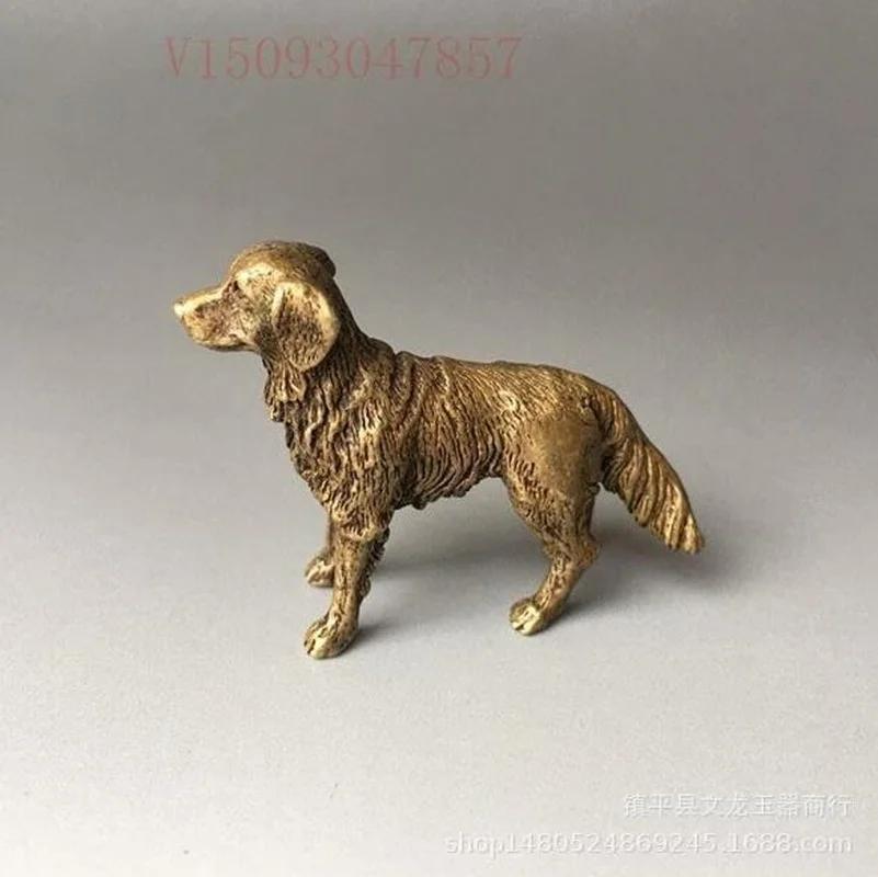 

Pure Brass Wealth Dog Statue - Handcrafted Small Figurine, Lucky Prosperous Decor for Home, Exquisite Brass Art Piece