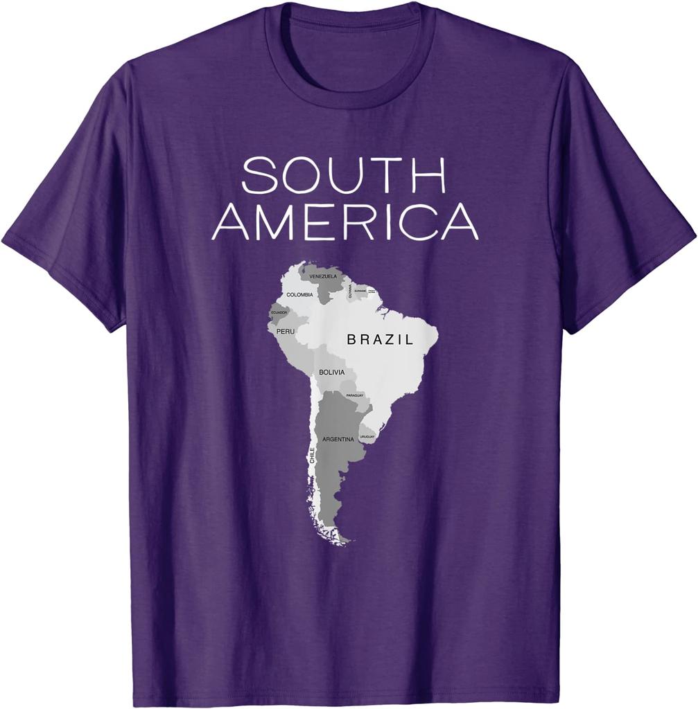 South America Argentina Bolivia Brazil Chile Uruguay Men T-Shirt Short Casual O-Neck Men Clothing