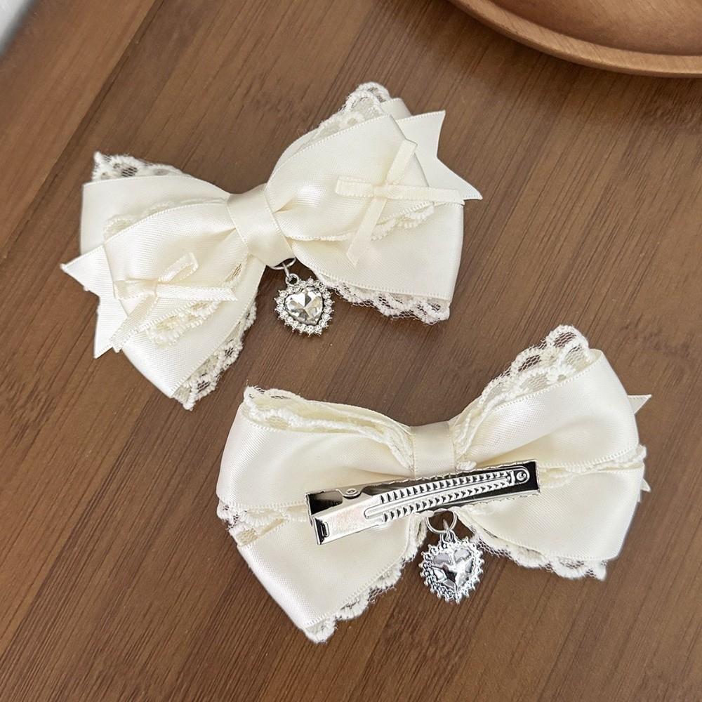 Sweet Lace Bow Hair Clip Lolita Women's Barrettes Cute Hairpin Headwear
