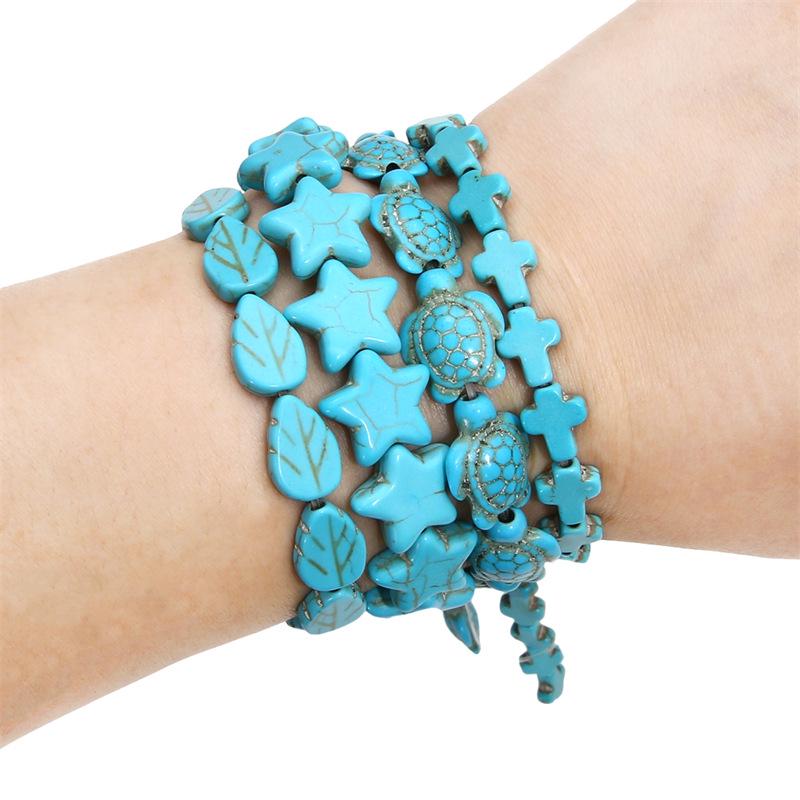 Synthetic Blue Turquoise Round Loose Beads for DIY Jewelry Accessories - Bracelets, Necklaces, Pendants